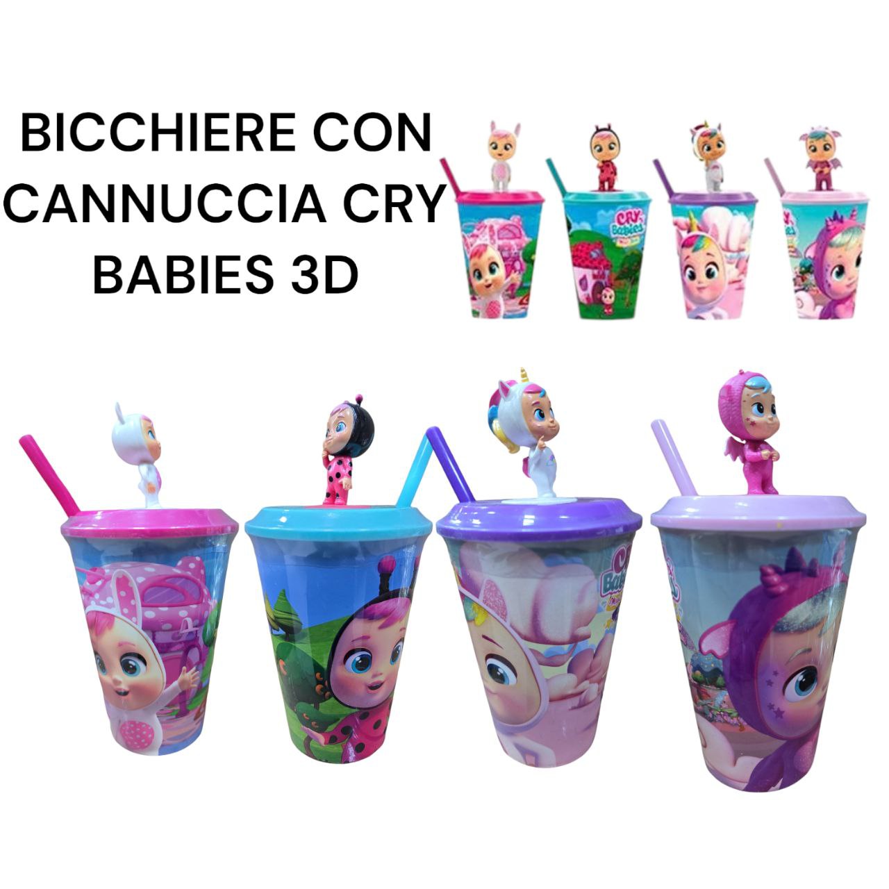 BICCHIERE CON CANNUCCIA CRY BABIES